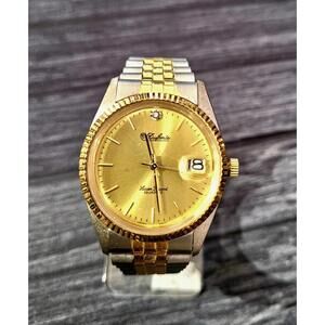 Lucien Piccard Dufonte Diamond Jubilee Date Mens Dress Watch